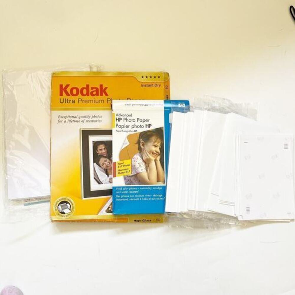 LOT Open Boxes‎ Kodak Ultra Premium and HP Photographic Paper various size Photo